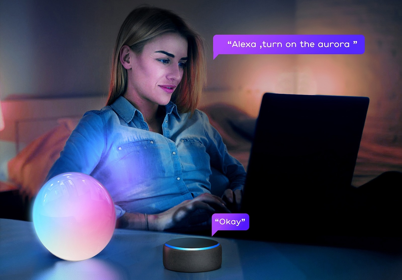 Světelný budík LuDream Vela - Tuya app